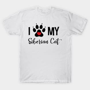 I Love My Siberian Cat T-Shirt